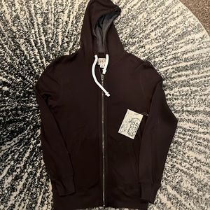Brown light weight zip sweater